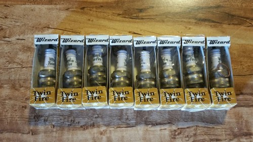 BOX of 8 UNOPENED Wizard TWIN FIRE Spark Plugs L1099 57E Brand New SEALED