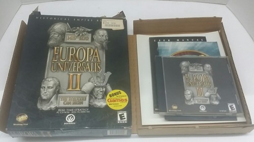 Europa Universalis II 2 PC CD lead nation to conquer war religion politics game!