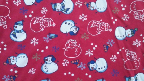 Talbots Kids Christmas snowman red two piece snug fit pajama set size 12