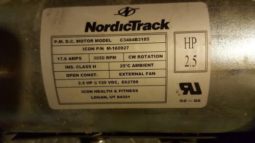 Gold Gym Healthrider image Nordictrack Reebok drive motor part 6088951