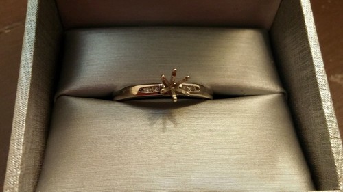 14k White Gold Diamond Engagement/Wedding ring/Semi mount/Sz 10/FREE SHIPPING!