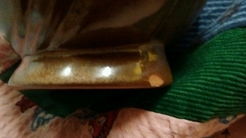 Frankoma pottery  35 dusty brown  art deco  bowl beautiful