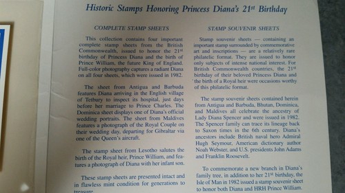 PRINCESS DIANA 21ST BIRTHDAY STAMPS LTD EDITION