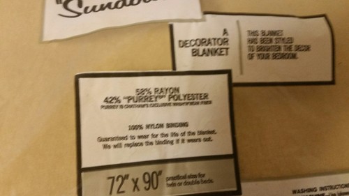 USA Vintage NEW Chatham Esmond Honey Beige FULL Acrylic Thermal Blanket UNUSED