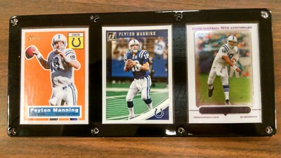 PEYTON MANNING 3 CARD PLAQUE INDIANAPOLIS COLTS HALL OF FAME