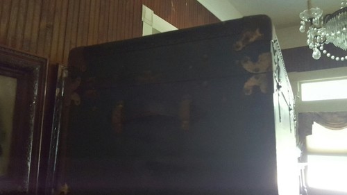 MENDEL Steamer Trunk Trunx Complete w Hangers Drawers Excelsior Lock&Key Antique