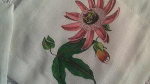 Crabtree & Evelyn 100% Linen Floral Coasters Wildflowers Napkins Set of 4