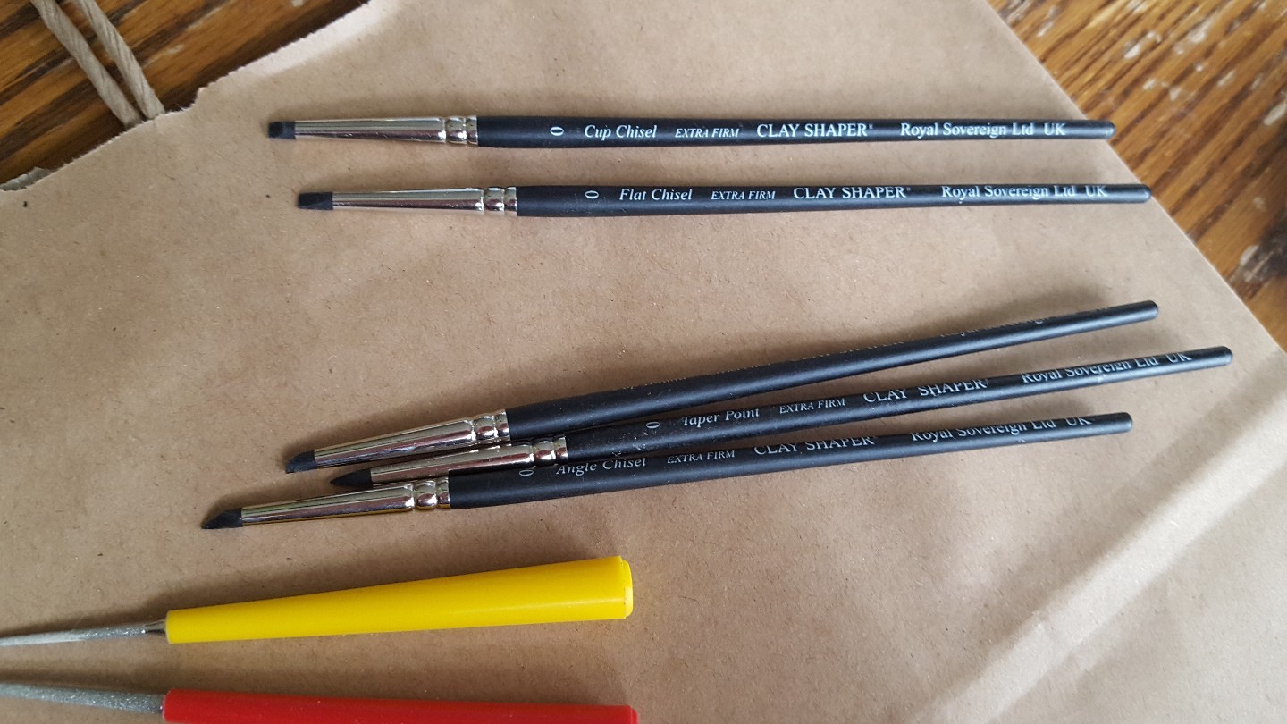 Clay or wax working tools, large lot, with 8