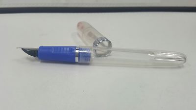 Sheaffer Fountain Pen Clear Transparent , Blue Red & Converter New In Box Usa *