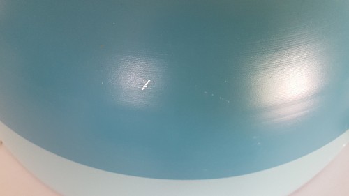 Large Industrial Lamp Shade Only Two Tone Turquoise Pendant Hanging Light Metal