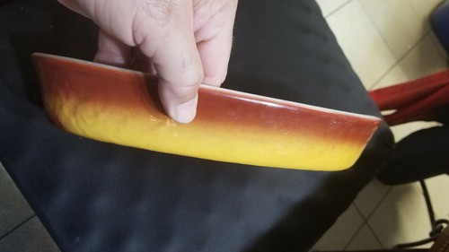 Apilco France Whiteware Gold tone Oval #6 Serving Platter Dish Tray 12 x 8 inch