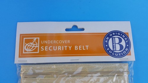 NEW - Brookstone Undercover Security Belt Travel SAFE TRAVEL Hiding Spot Pockets