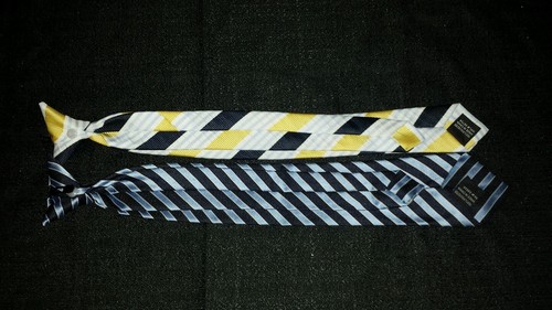 Lot of 2 Boys Neckties Clip on 15