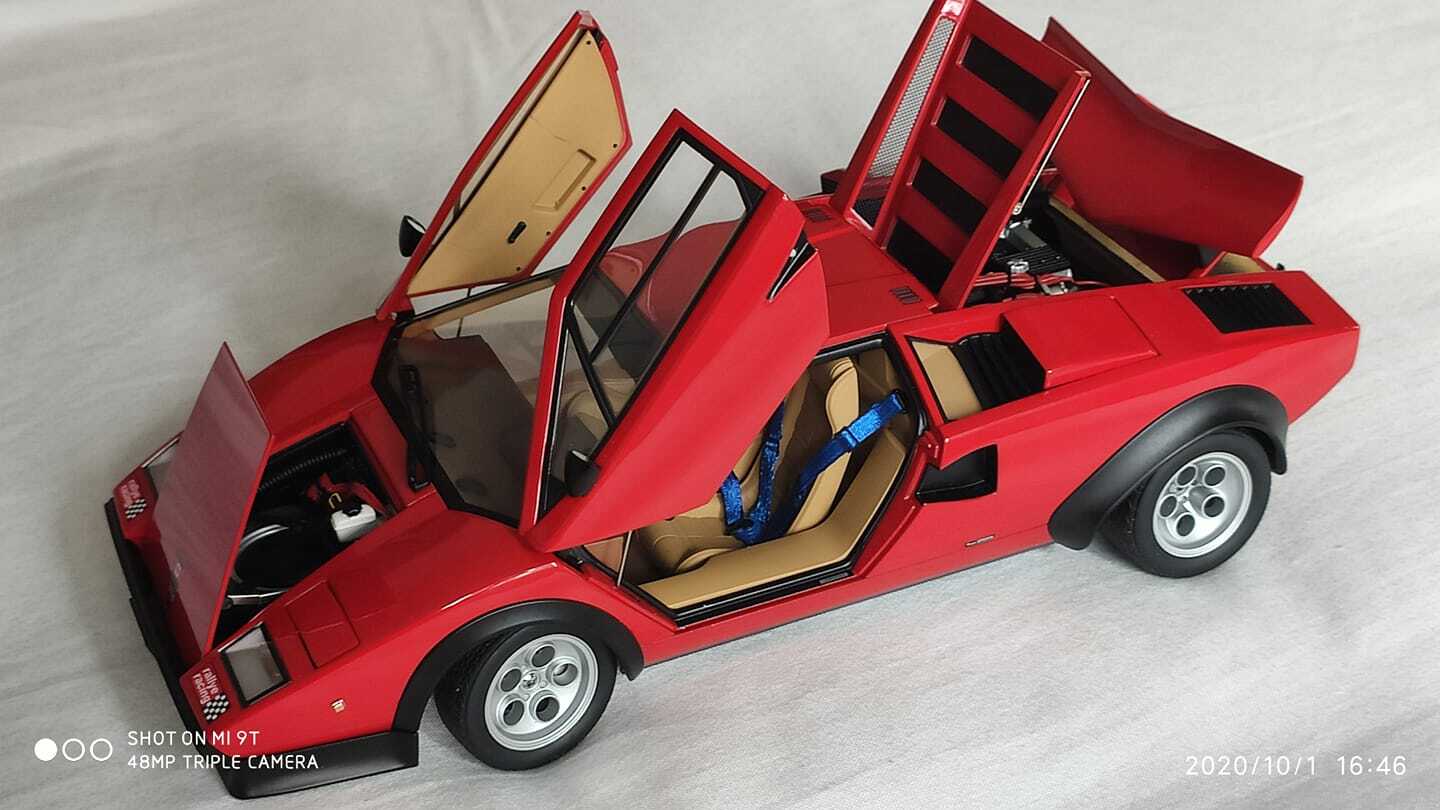 ミニカー Autoart Lamborghini Countach LP5000S Lamborghini Countach 5000 S Blue Diecast Composite Model Car