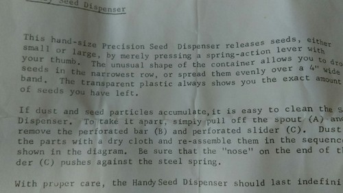Vintage seed spreader