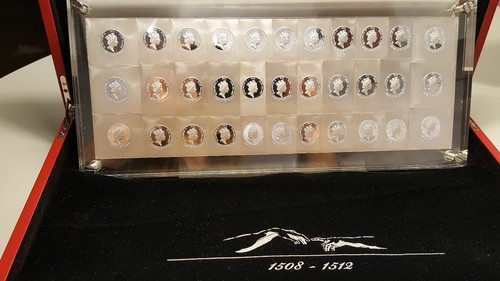 Niue 2011 33 X 1$ The Sistine Chapel Ceiling Fresco 1 Kg Silver Set Coin Giants