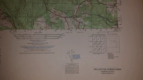 1940's Army Topo Map Wallaceton Pennsylvania Sheet 5365 IV NE