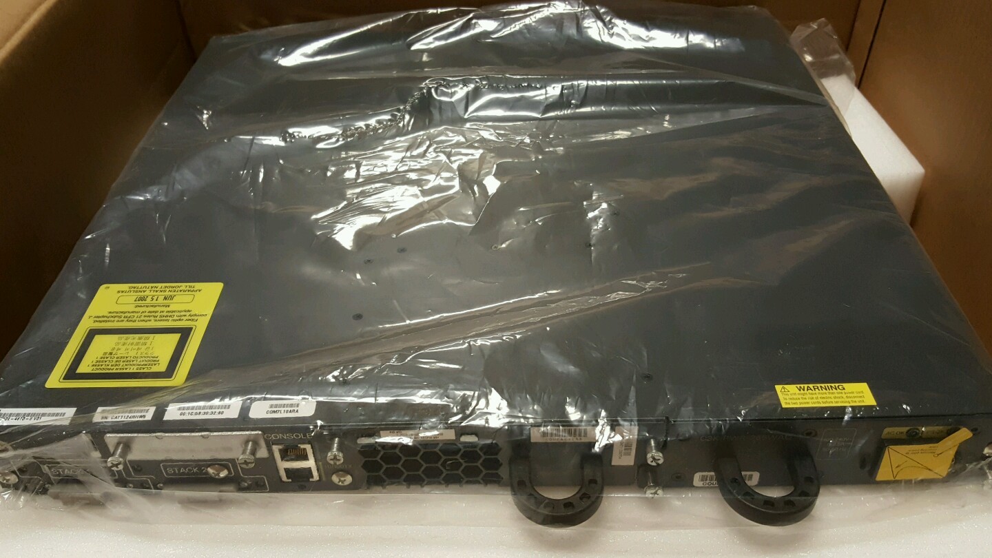 New Cisco WS-C3750E-48TD-S Catalyst 3750E 48 port 2 10GE Gigabit Manage Switch