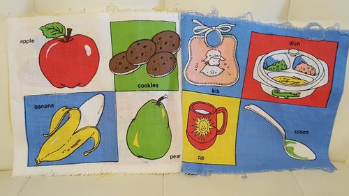 Vintage 1979 Random House Baby's First Picture Book Cloth Fabric quiet book