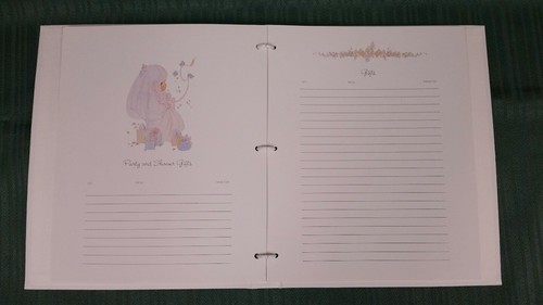 Precious Moments Guest Book & Pen Wedding Memory Keepsake Photo White Licensed