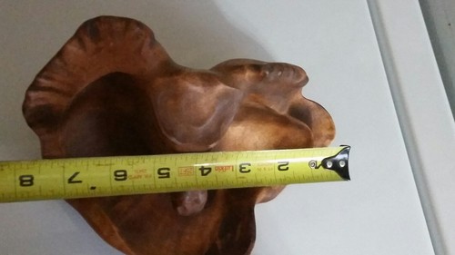 Burl bowl centerpiece sculpture totem horse dragon signed hand carved