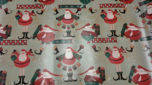 Half ream 24 inch wide Fun Santa Christmas gift wrap 417 feet