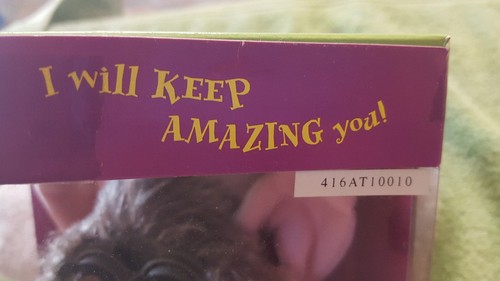 Furby NIB 1998  Tiger 70-800 Grey with pink ears white hair tuff