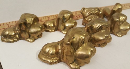 vtg brass dog collection