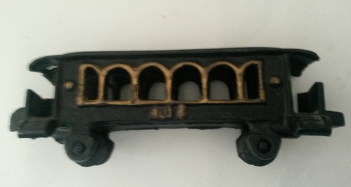 Vintage Cast Iron Train Set Engine Coal Tender Pullman & Caboose