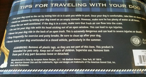 American Kennel Club Car Seat Cover for Dogs - BLACK