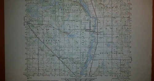 1940's Army Topo Map Belle Prairie Minnesota  7176 III Camp Ripley
