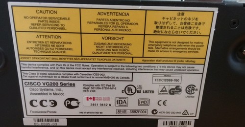 Cisco VG200 Voice Access Gateway Router