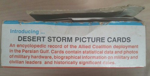 Military Trading cards box   Desert Storm