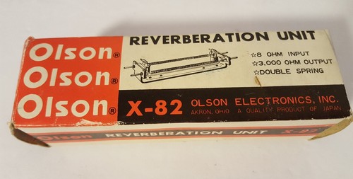 Olson Reverberation Unit X-82 8 OHM Input 3,000 Output NOS