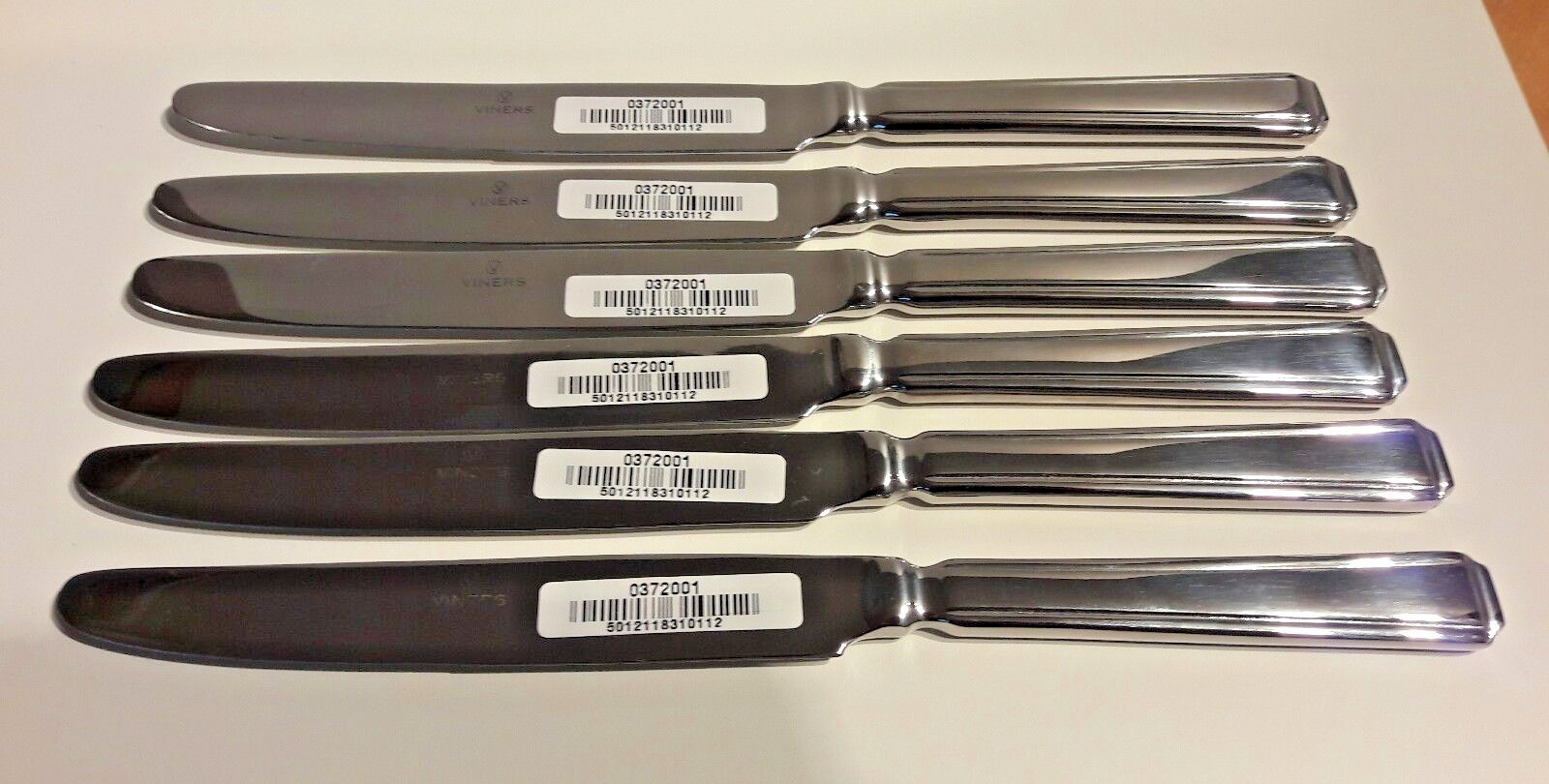 EAN 5012118310112 product image for 6x Viners Harley Dinner Knives 18/10 Stainless Steel 25cm Long - Unused | upcitemdb.com