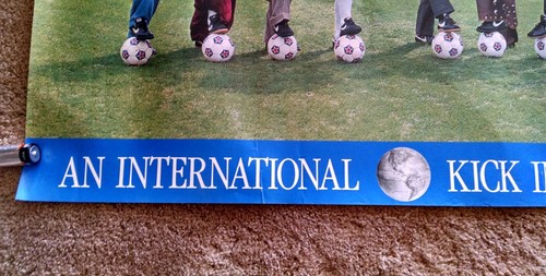 Vintage NIKE Soccer Poster Tampa Bay Rowdies International Kick In The Grass