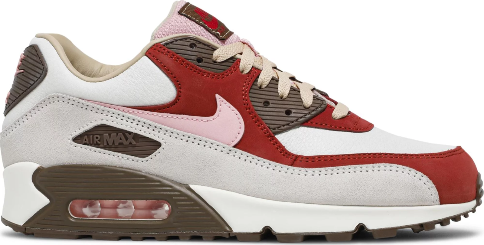 

Nike Air Max 90 NRG Bacon 2021 DQM Белый Красный Коричневый CU1816-100 Мужские 5 Женские 6.5, Nike Air Max 90