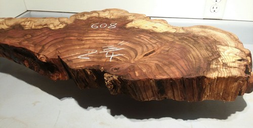 Redwood live edge slab,  table top beautiful figuring, end grain free form