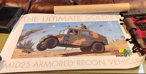 27.5x17 Vintage 1998 GI Joe Poster Ultimate Soldier M1025 Armored Recon Vehicle
