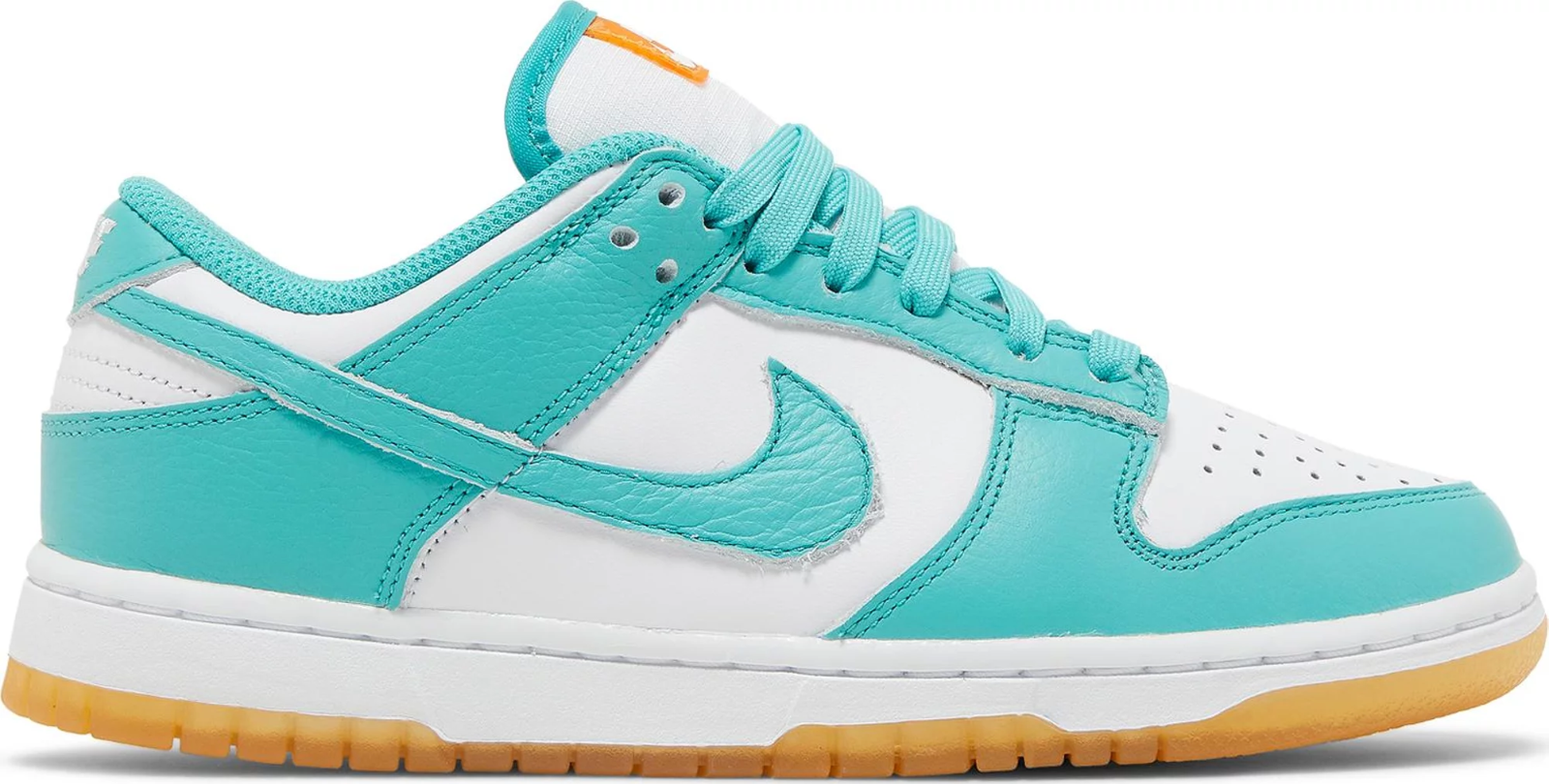 

W Nike Dunk Low Teal Zeal Синий Белый Оранжевый Кроссовки Обувь DV2190-100 Женские 7, Nike Dunk Low