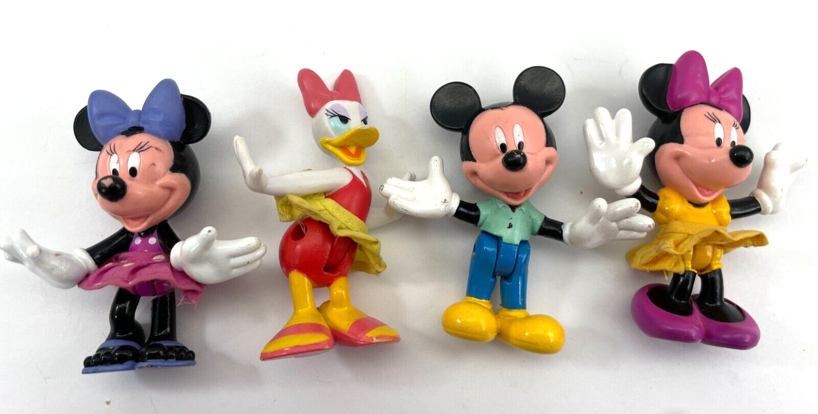 Mickey Mouse Minnie and Daisy Figure Lot Articulated Waist