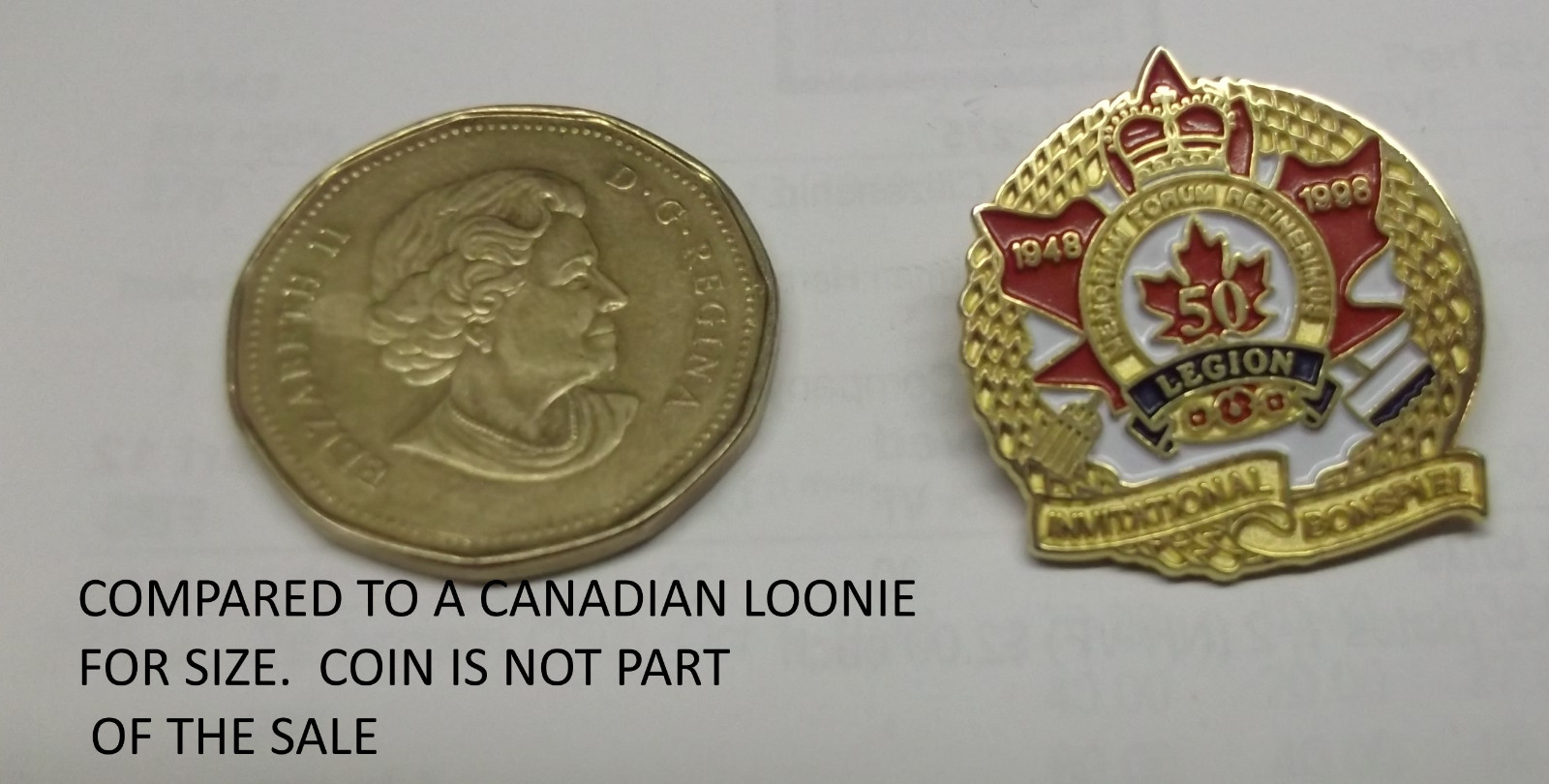 LEGION BROOCH ,50 YEARS ANNIVERSARY, VERY GOOD CONDITION, P62