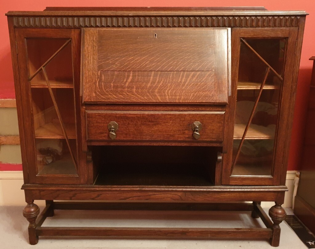 Stag furniture chest of drawers, mirrored dresser, and sideboards