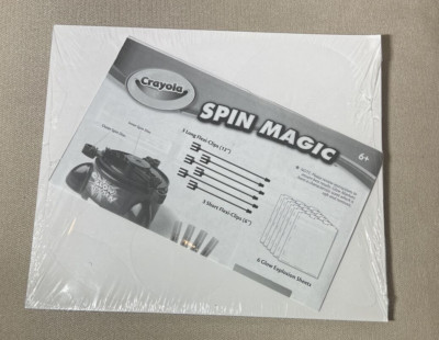 New Crayola 6 Glow Explosion Sheets Spin Magic Replacements Sheets