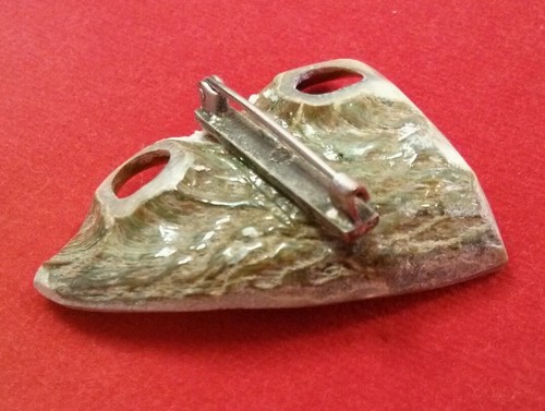 Whimsical & Fun Abalone Face Pin~Handmade, Unique!