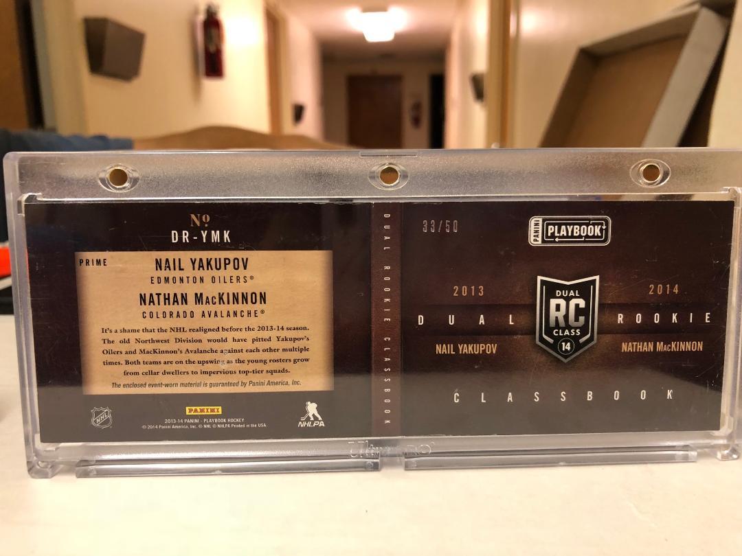 2013-14 Panini Playbook Dual Yakupov MacKinnon Prime #33/50 6 color Sick!!!