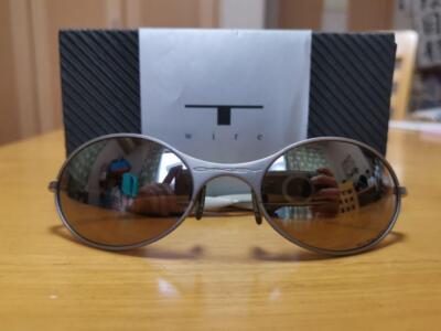 小物 Oakley silver wire 00s Oakley Square Wire Silver Ice Iridium Sunglasses