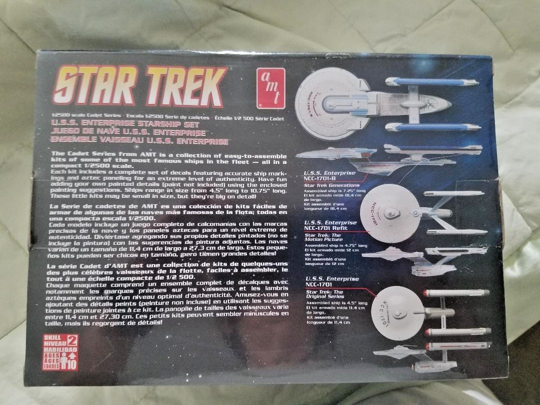 AMT STAR TREK USS ENTERPRISE SET 1/2500 MODEL KIT NEW