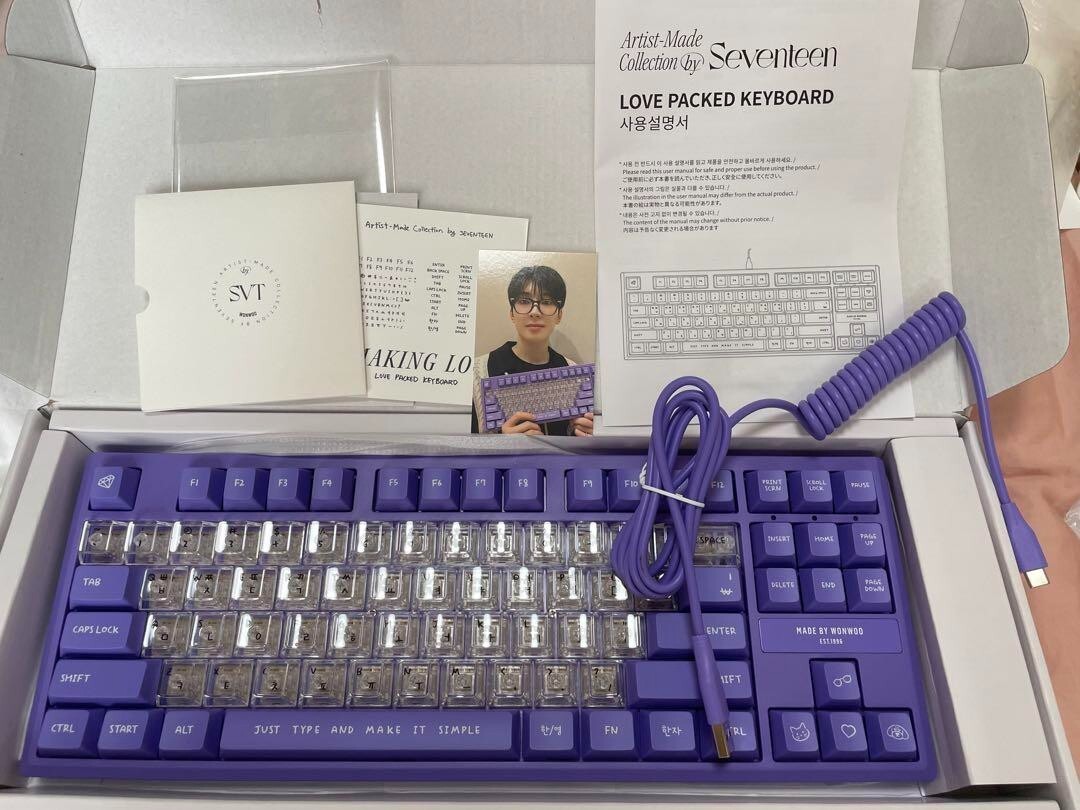 SEVENTEEN WONWOO Love Packed Keyboard Photo card Artist Made