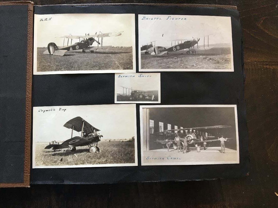 Original Personal Aircraft Recognition Album from WW1 Royal Flying Corps Pilot